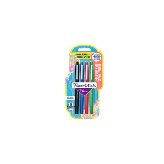 Pennarello Flair Nylon - colori assortiti Classic - Papermate - conf. 4 pezzi
