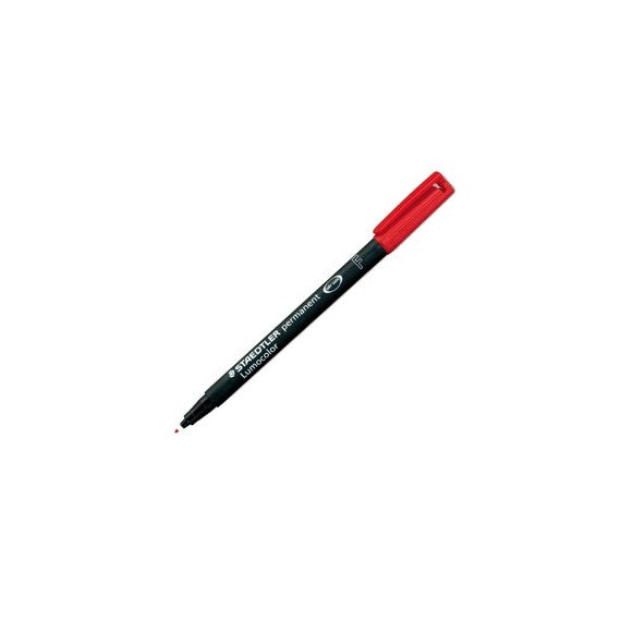 Pennarello Lumocolor Permanent 318 - punta 0,6 mm - rosso - Staedtler