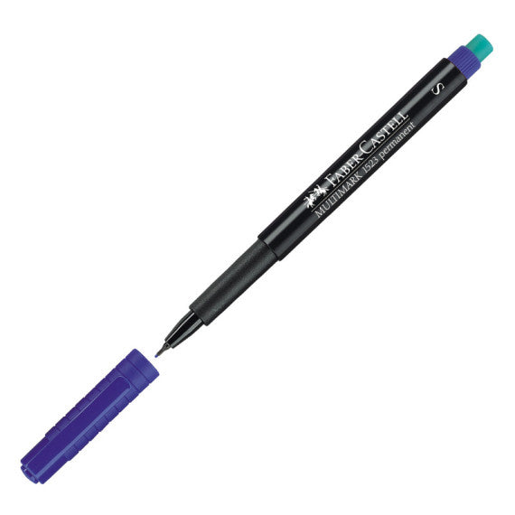 Pennarello Multimark universale con gomma - astuccio 4 colori - punta superfine 0,4 mm - Faber Castell