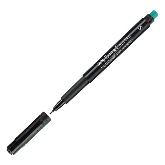 Pennarello Multimark universale con gomma - astuccio 4 colori - punta superfine 0,4 mm - Faber Castell