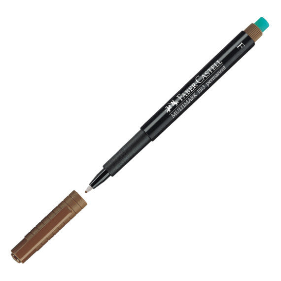 Pennarello Multimark universale permanente con gomma - punta fine 0,6mm - astuccio 8 colori - Faber Castell