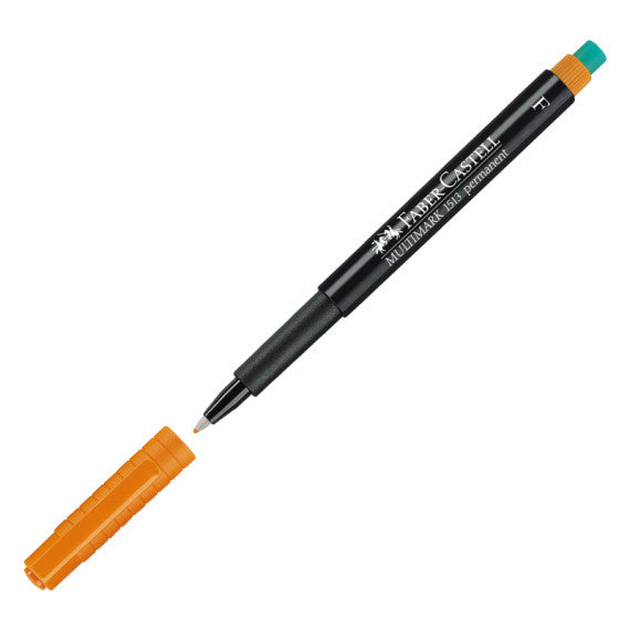 Pennarello Multimark universale permanente con gomma - punta fine 0,6mm - astuccio 8 colori - Faber Castell