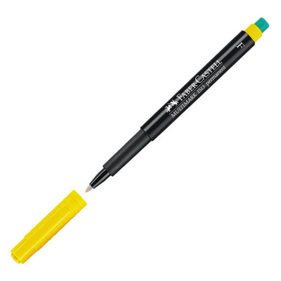 Pennarello Multimark universale permanente con gomma - punta fine 0,6mm - astuccio 8 colori - Faber Castell