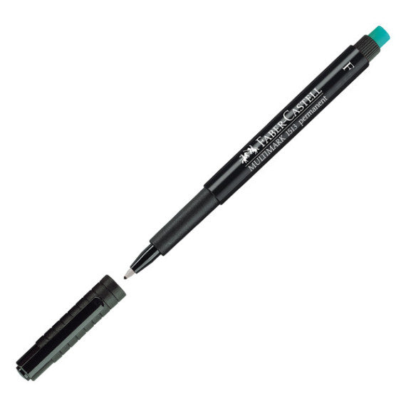 Pennarello Multimark universale permanente con gomma - punta fine 0,6mm - astuccio 8 colori - Faber Castell