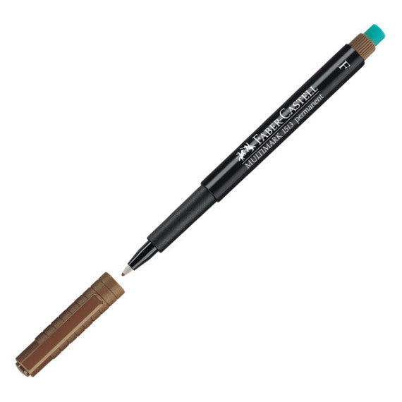 Pennarello Multimark universale permanente con gomma - punta fine 0,6mm - astuccio 8 colori - Faber Castell