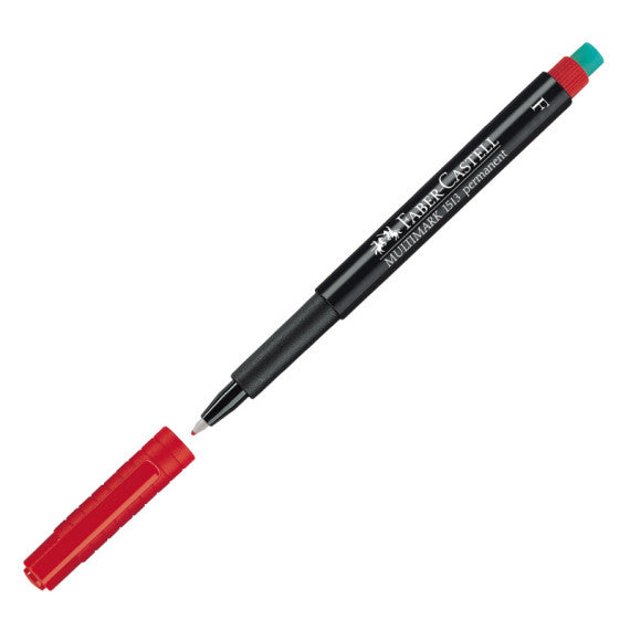 Pennarello Multimark universale permanente con gomma - punta fine 0,6mm - astuccio 8 colori - Faber Castell