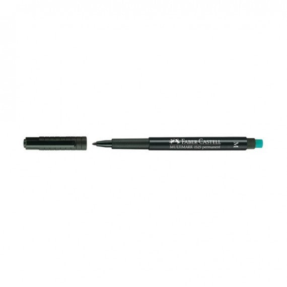 Pennarello Multimark universale permanente con gomma  - punta media 1,0mm - nero - Faber Castell