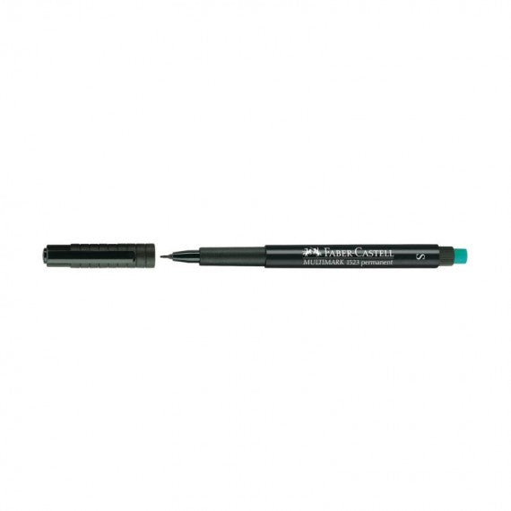Pennarello Multimark universale permanente con gomma - punta superfine 0,4mm - nero  - Faber Castell