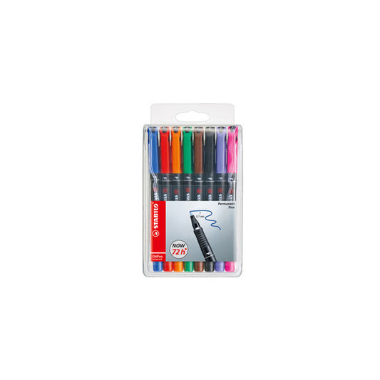Pennarello OHPen universal permanente 842  - punta fine 0,7 mm - colori assortiti - Stabilo - conf. 8 pezzi