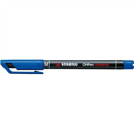 Pennarello OHPen universal permanente 843 - punta media 1 mm - blu - Stabilo