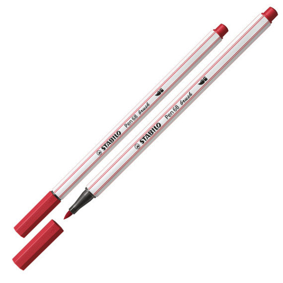 Pennarello Pen 68 Brush Arty Line 568/12 - colori assortiti - Stabilo - astuccio 12 pezzi