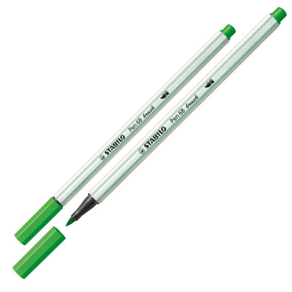 Pennarello Pen 68 Brush Arty Line 568/12 - colori assortiti - Stabilo - astuccio 12 pezzi