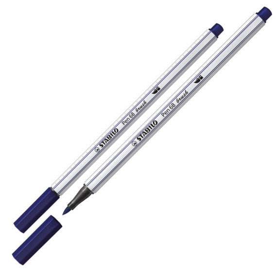 Pennarello Pen 68 Brush Arty Line 568/12 - colori assortiti - Stabilo - astuccio 12 pezzi