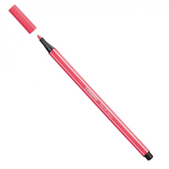 Pennarello Pen 68 - colori assortiti neon - Stabilo - astuccio 6 pezzi