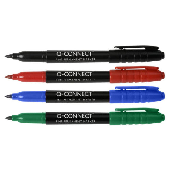 Pennarello permanente per CD Q-Connect punta tonda 1 mm nero KF02300
