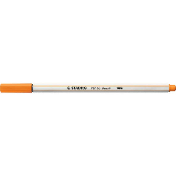 Pennarello Stabilo Pen 68 brush - punta a pennello - M 1 mm arancio 568/54