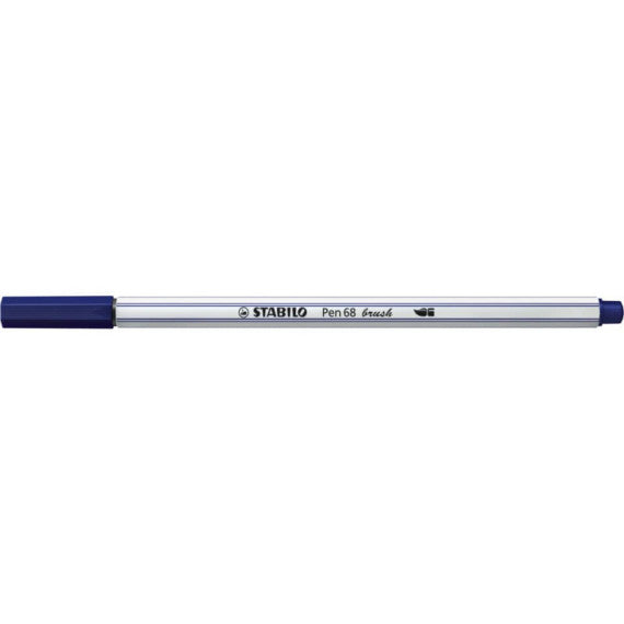 Pennarello Stabilo Pen 68 brush - punta a pennello - M 1 mm blu di prussia - 568/22