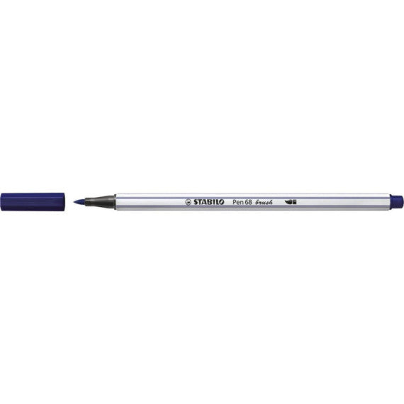 Pennarello Stabilo Pen 68 brush - punta a pennello - M 1 mm blu di prussia - 568/22