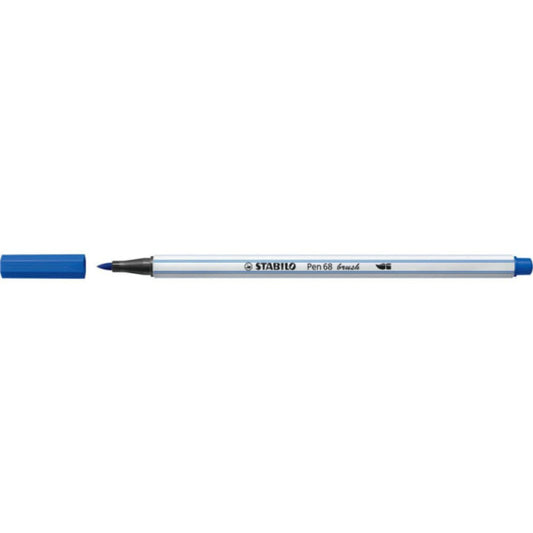 Pennarello Stabilo Pen 68 brush - punta a pennello - M 1 mm blu oltremare - 568/32