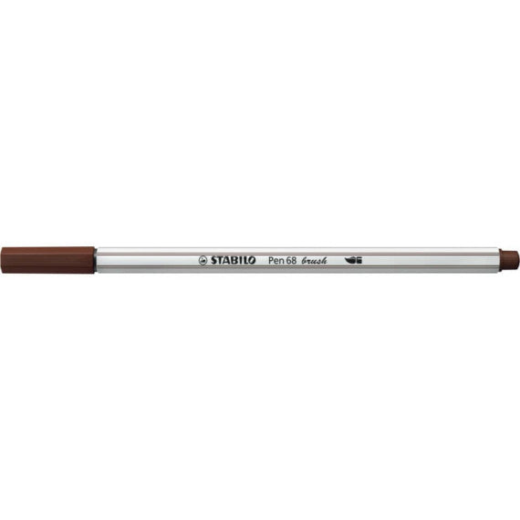 Pennarello Stabilo Pen 68 brush - punta a pennello - M 1 mm bruno 568/45