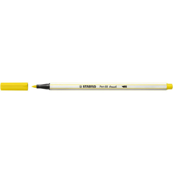 Pennarello Stabilo Pen 68 brush - punta a pennello - M 1 mm giallo limone - 568/24