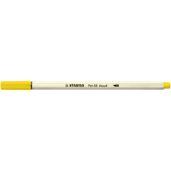 Pennarello Stabilo Pen 68 brush - punta a pennello - M 1 mm giallo limone - 568/24