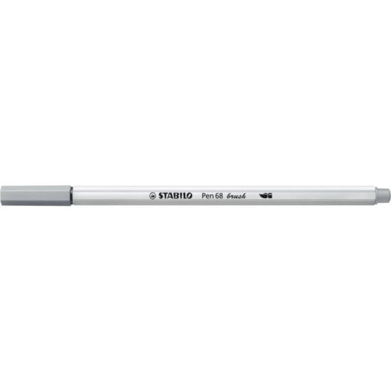 Pennarello Stabilo Pen 68 brush - punta a pennello - M 1 mm grigio freddo medio - 568/95