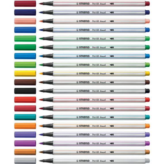 Pennarello Stabilo Pen 68 brush - punta a pennello - M 1 mm lilla 568/58