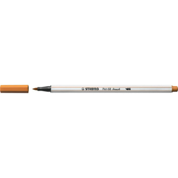 Pennarello Stabilo Pen 68 brush - punta a pennello - M 1 mm ocra scuro 568/89