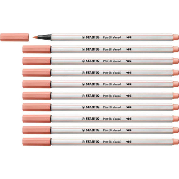 Pennarello Stabilo Pen 68 brush - punta a pennello - M 1 mm rosa chiaro 568/26