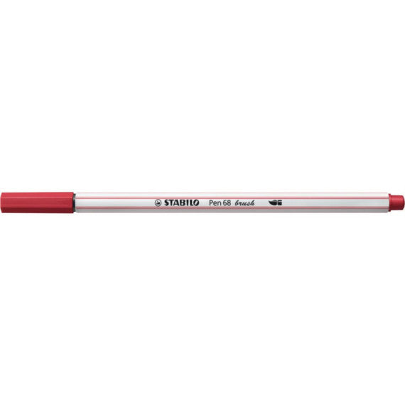 Pennarello Stabilo Pen 68 brush - punta a pennello - M 1 mm rosso scuro 568/50