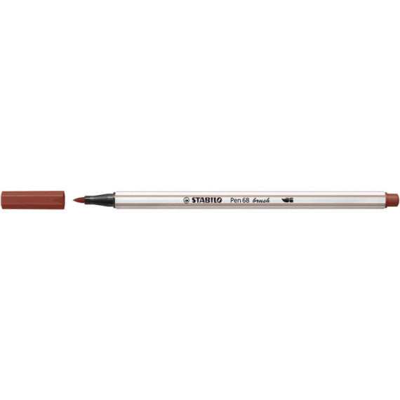 Pennarello Stabilo Pen 68 brush - punta a pennello - M 1 mm terra di siena - 568/75