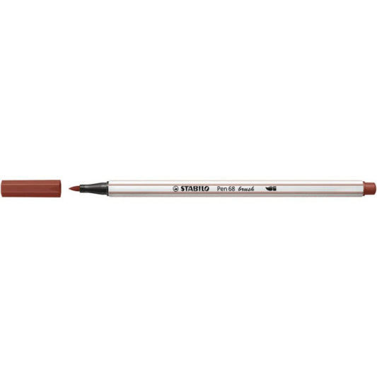 Pennarello Stabilo Pen 68 brush - punta a pennello - M 1 mm terra di siena - 568/75