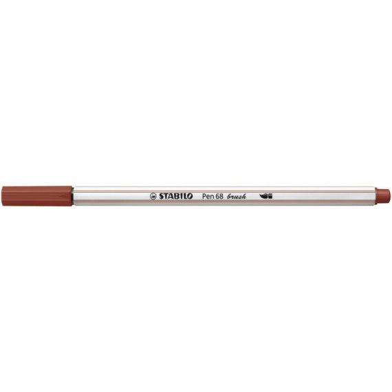 Pennarello Stabilo Pen 68 brush - punta a pennello - M 1 mm terra di siena - 568/75