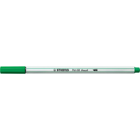 Pennarello Stabilo Pen 68 brush - punta a pennello - M 1 mm verde smeraldo 568/36