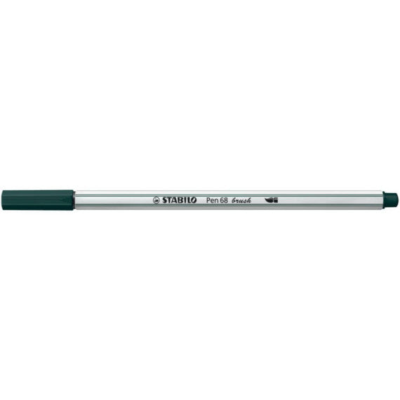 Pennarello Stabilo Pen 68 brush - punta a pennello - M 1 mm verde terra 568/63