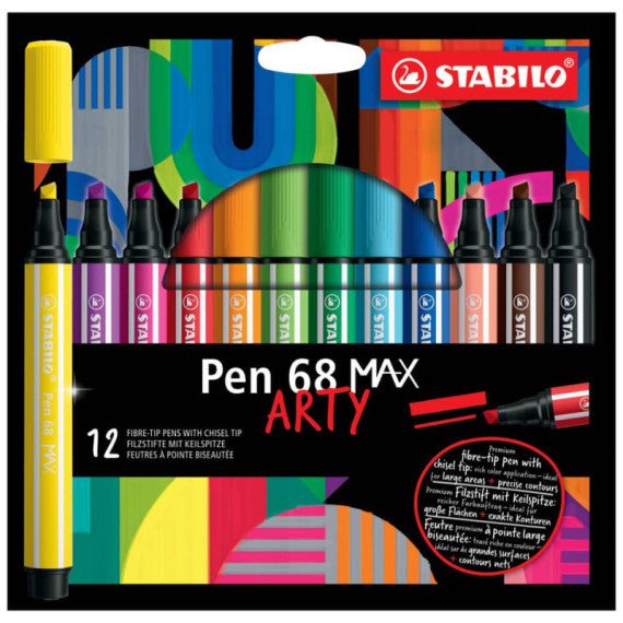 Pennarello Stabilo Pen 68 Max punta scalpello - conf. 12 pz - 768/12-21