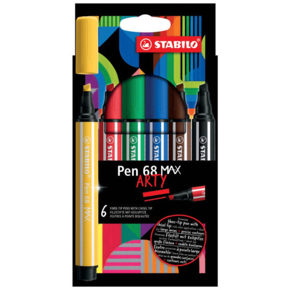 Pennarello Stabilo Pen 68 Max punta scalpello - conf. 6 pz - 768/06-21