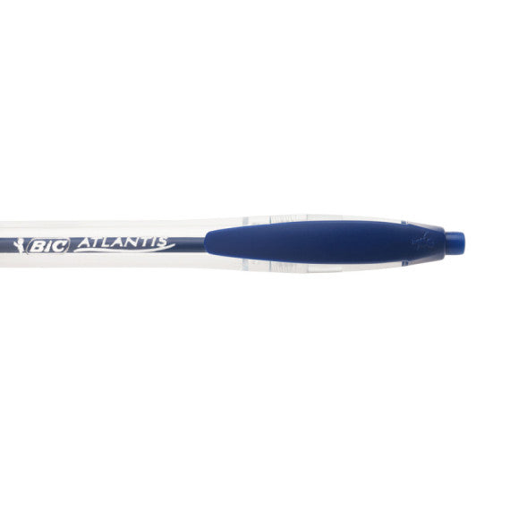 Penne a sfera a scatto Atlantis - punta 1,0mm - blu  - Bic - conf. 30 + 6 pezzi