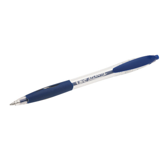 Penne a sfera a scatto Atlantis - punta 1,0mm - blu  - Bic - conf. 30 + 6 pezzi