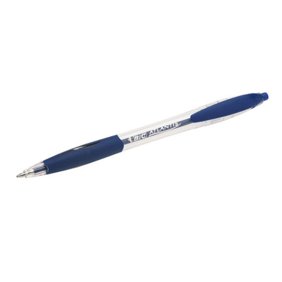 Penne a sfera a scatto Atlantis - punta 1,0mm - blu  - Bic - conf. 30 + 6 pezzi