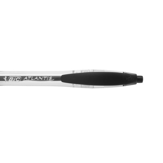 Penne a sfera a scatto Atlantis - punta 1,0mm  - nero  - Bic - conf. 30 + 6 pezzi