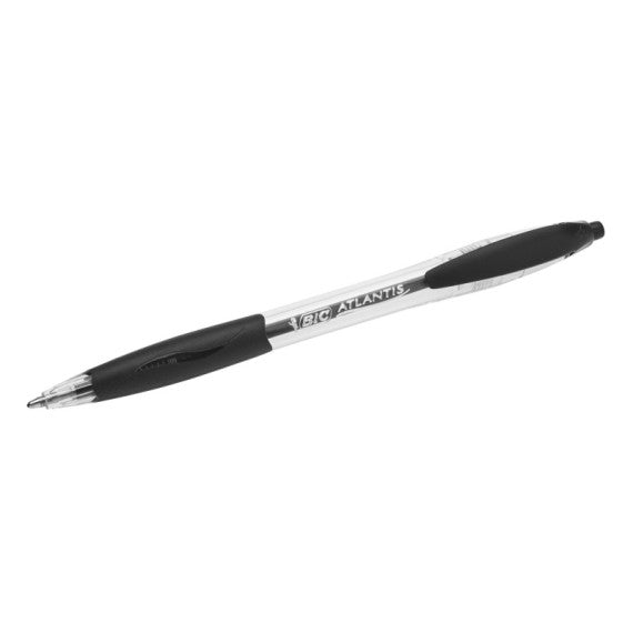 Penne a sfera a scatto Atlantis - punta 1,0mm  - nero  - Bic - conf. 30 + 6 pezzi