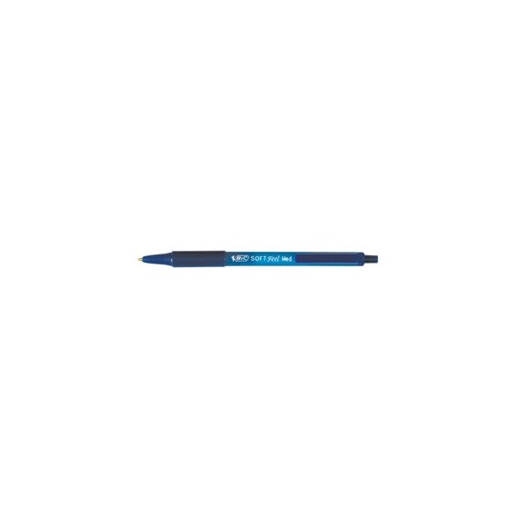 Penne a sfera a scatto Soft Feel - punta 1,0mm - blu - Bic - conf. 12 pezzi