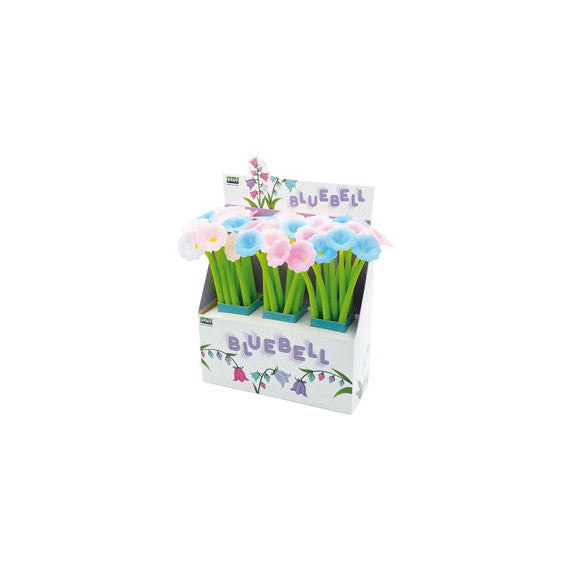 Penne a sfera Blue Bell Flexi - con fusto flessibile - fantasie assortite - Lebez - expo 36 pezzi