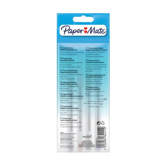 Penne gel con cappuccio Paper Mate PM Jiffy 0,5 mm Nero/Blu/Rosso/Verde Conf. 4 pezzi - 2084411