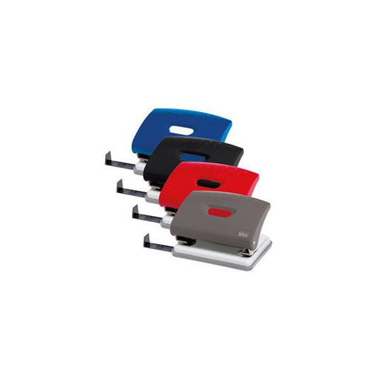 Perforatore 1270 - max 16 fogli - 2 fori - passo 8 cm - colori assortiti - Lebez