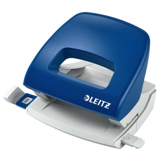 Perforatore a 2 fori con guida Leitz Metal Rim 5038 blu - 50380335