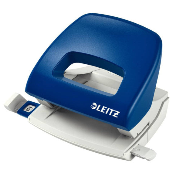 Perforatore a 2 fori con guida Leitz Metal Rim 5038 blu - 50380335