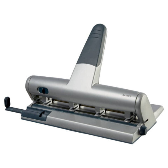 Perforatore a 4 fori a distanza variabile Leitz AKTO 5114 30 fogli grigio metallizzato - 51140184